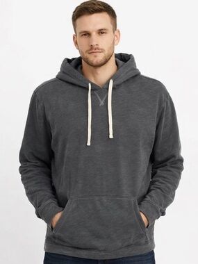Marine Layer Vintage Heavy Slub Hoodie Forged Iron Grey 15787 Mens M/L NEW